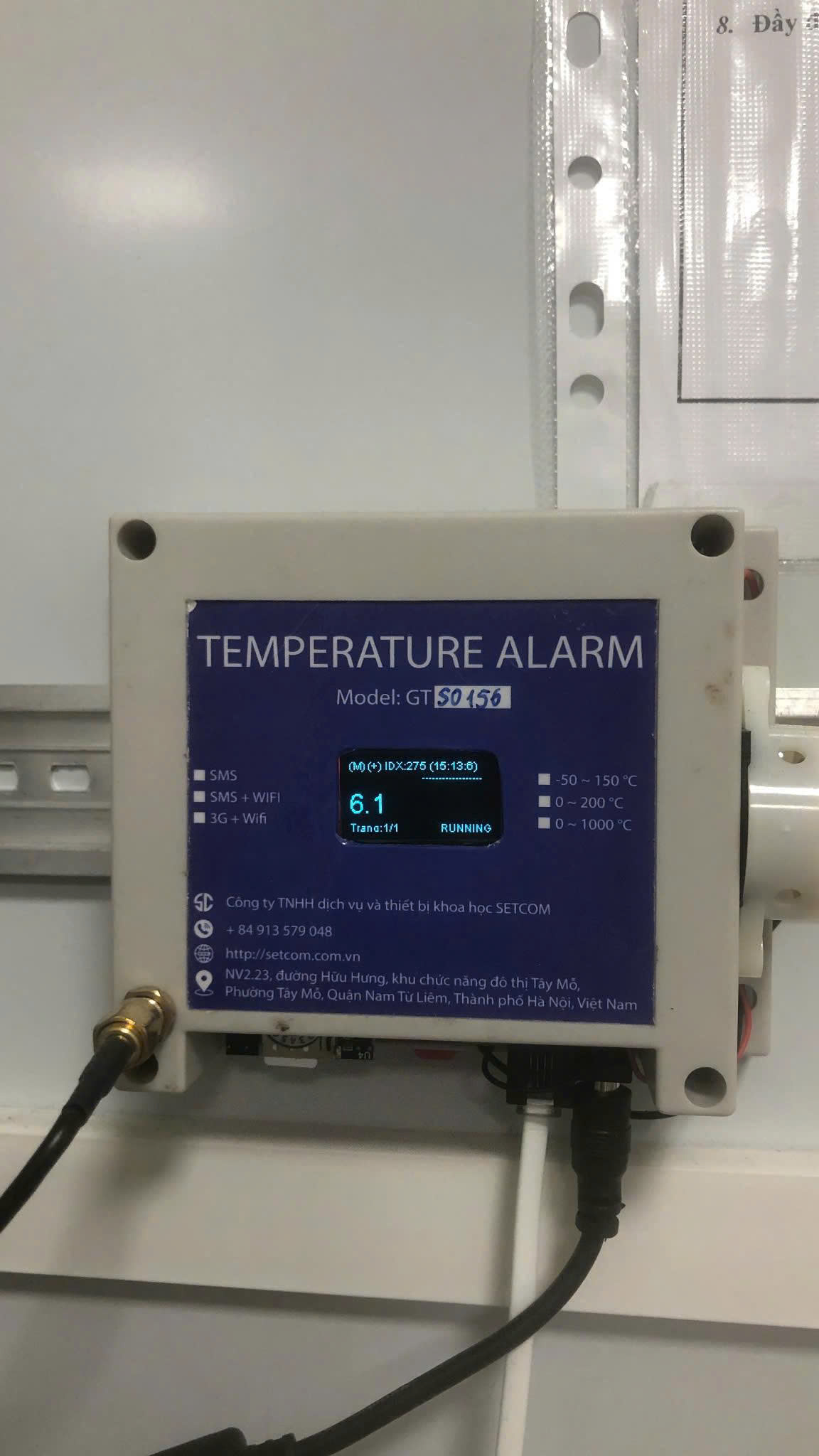 Lắp đặt thiết bị giám sát nhiệt độ tại CDC