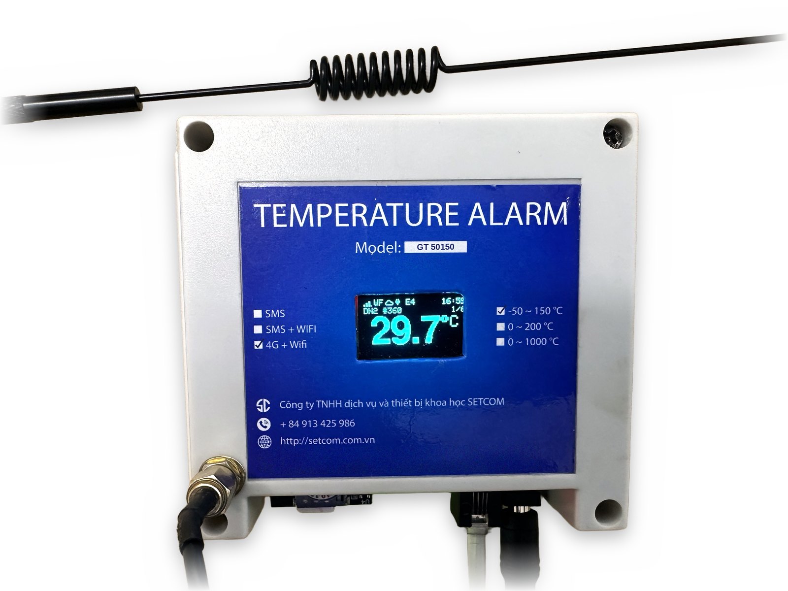 Thiết bị giám sát nhiệt độ Temperature SMS Alarm
